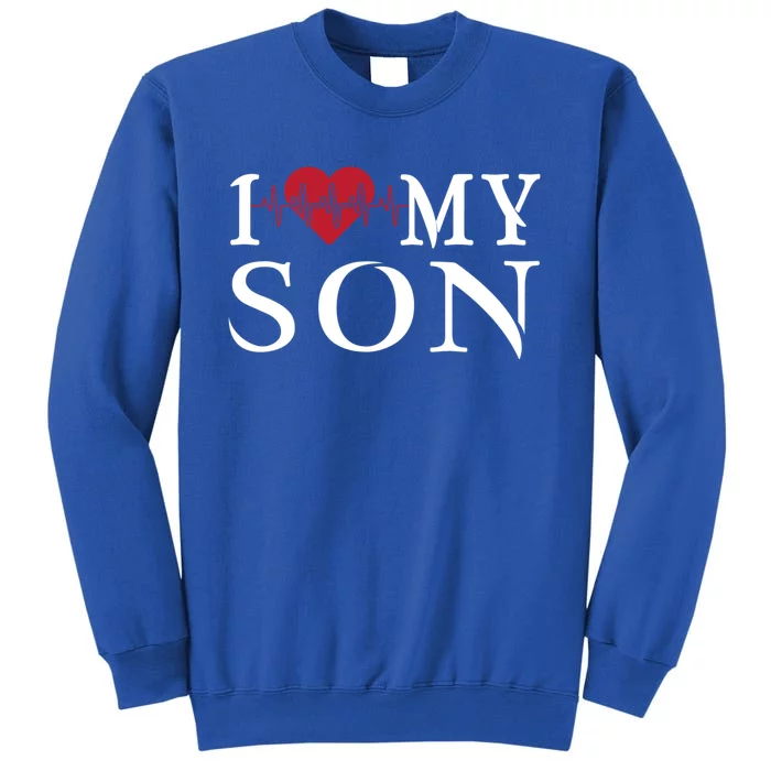 I Love My Son Is My Heartbeat For Valentines Day Christmas Cute Gift Tall Sweatshirt