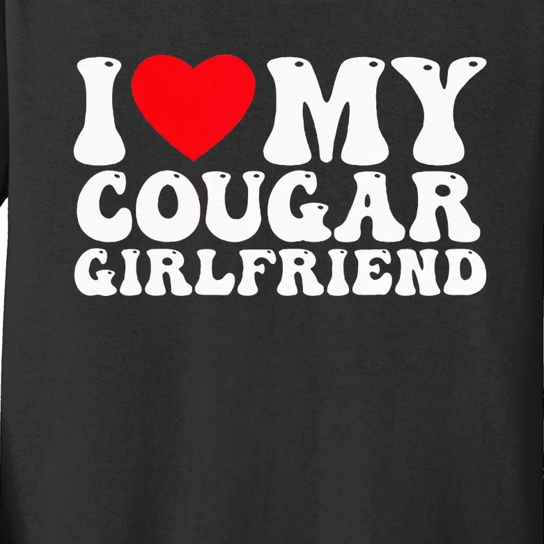 I Love My Cougar Girlfriend I Heart My Cougar Girlfriend GF Kids Long Sleeve Shirt