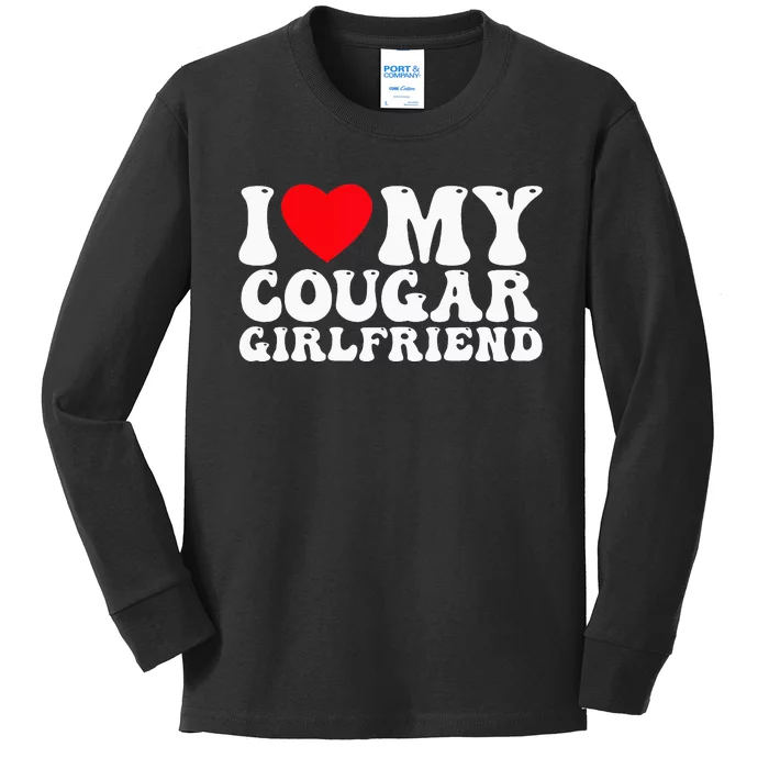 I Love My Cougar Girlfriend I Heart My Cougar Girlfriend GF Kids Long Sleeve Shirt