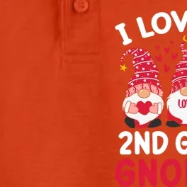 I Love My 2nd Grade Gnomies Valentines Day Teacher Gnome Gift Dry Zone Grid Performance Polo