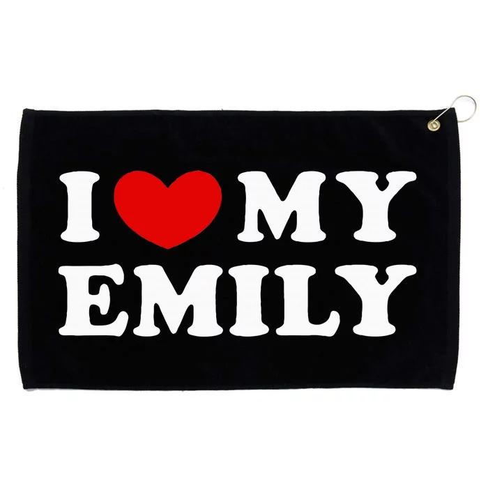 I Love My Emily Grommeted Golf Towel