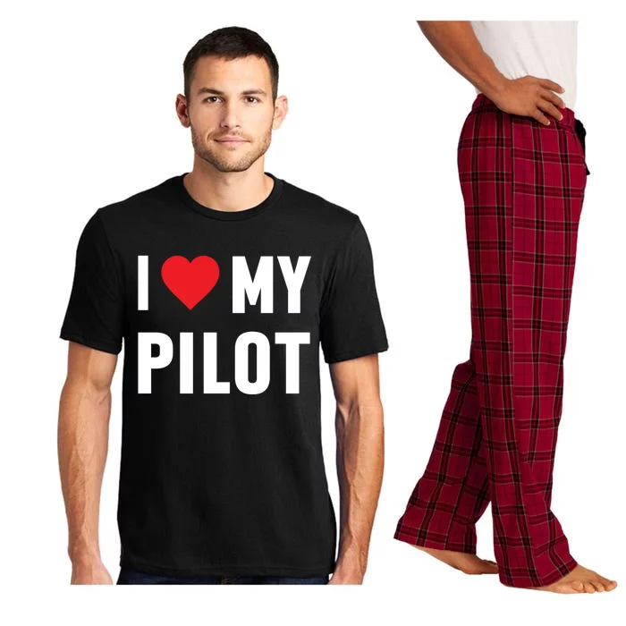 I Love My Pilot Pilot Wife Great Gift Pajama Set