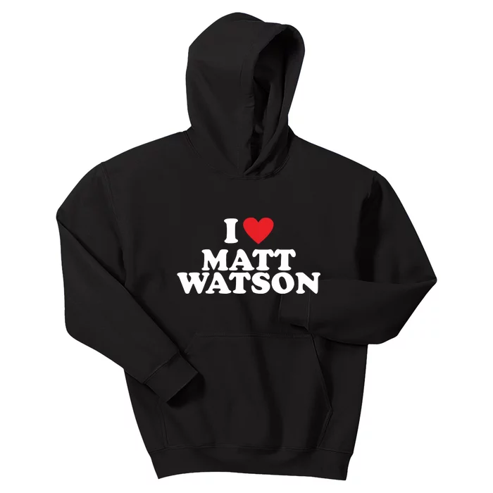 I Love Matt Watson Kids Hoodie