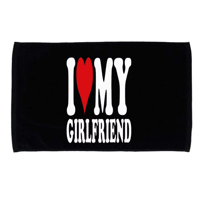 I Love My Girlfriend Gf I Heart My Girlfriend GF Microfiber Hand Towel