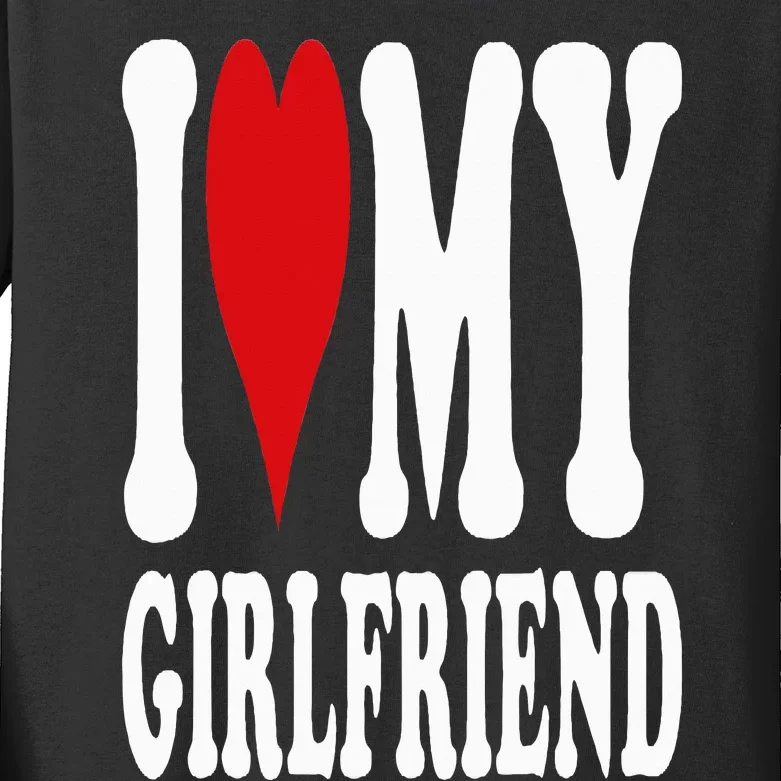 I Love My Girlfriend Gf I Heart My Girlfriend GF Kids Long Sleeve Shirt