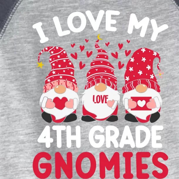 I Love My 4th Grade Gnomies Valentines Day Teacher Gnome Gift Toddler Fine Jersey T-Shirt