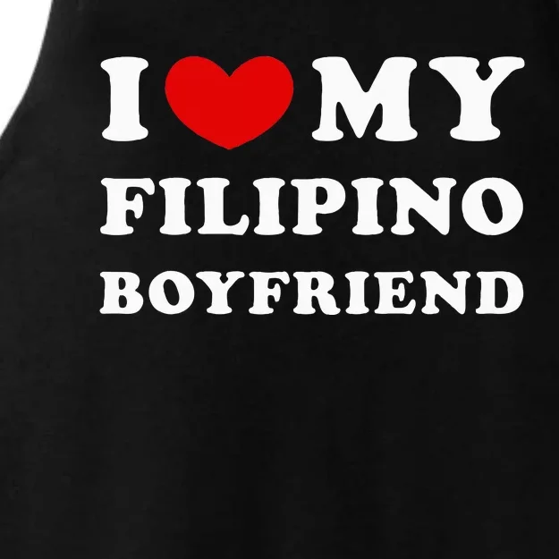 I Love My Filipino Boyfriend I Heart My Filipino Boyfriend Ladies Tri-Blend Wicking Tank