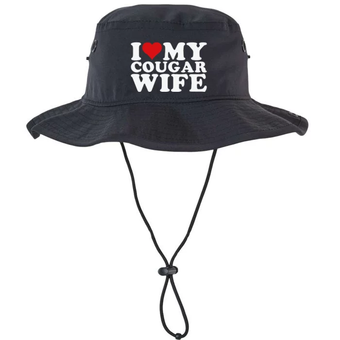 I Love My Cougar Wife I Heart My Cougar Wife Legacy Cool Fit Booney Bucket Hat