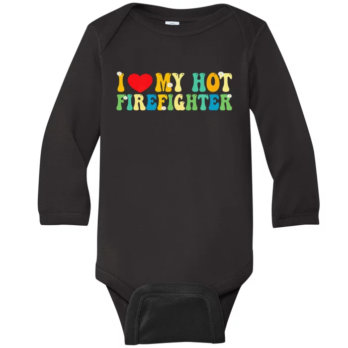 I Love My Boyfriend I Love My Hot Boyfriend So Stay Away Baby Long Sleeve Bodysuit