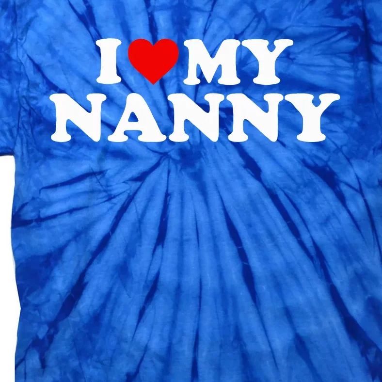 I Love My Nanny Red Heart Tie-Dye T-Shirt