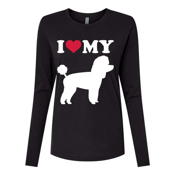 I Love My Toy Poodle Gift Womens Cotton Relaxed Long Sleeve T-Shirt