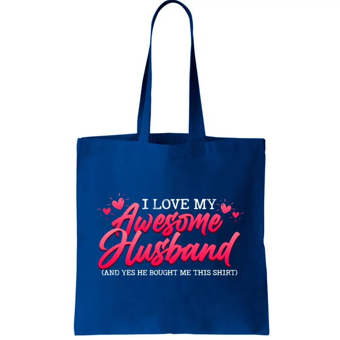 I Love My Awesome Husband Valentine's Day Gift Tote Bag