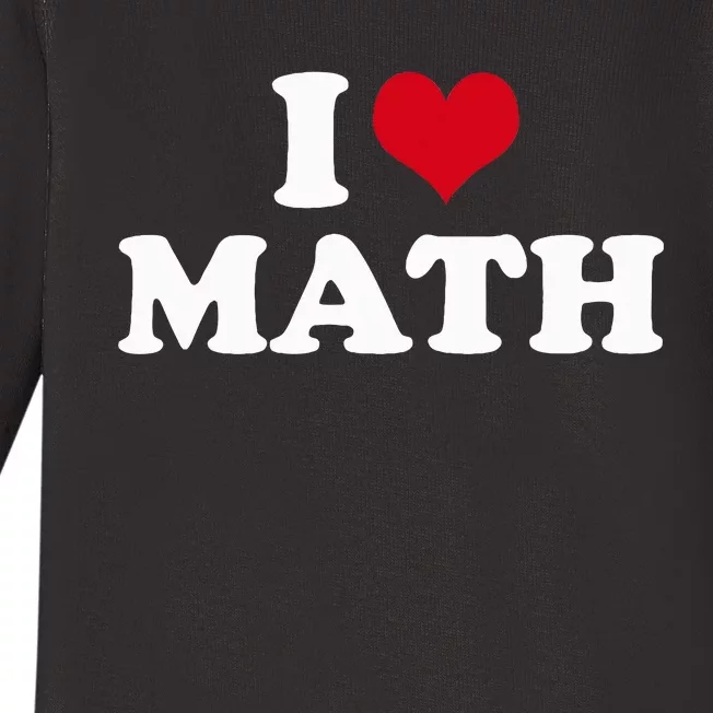 I Love Math Baby Long Sleeve Bodysuit