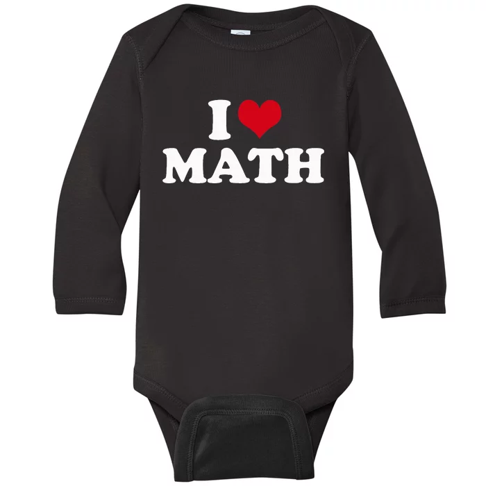 I Love Math Baby Long Sleeve Bodysuit