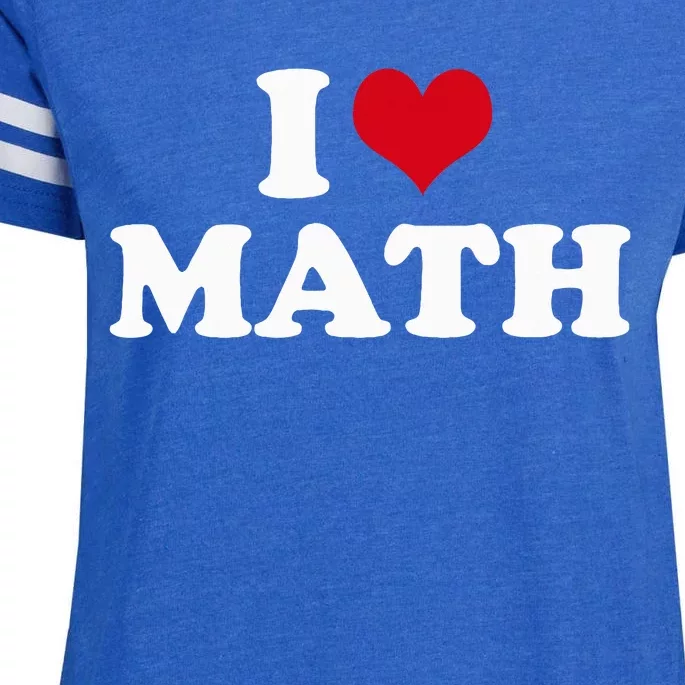 I Love Math Enza Ladies Jersey Football T-Shirt