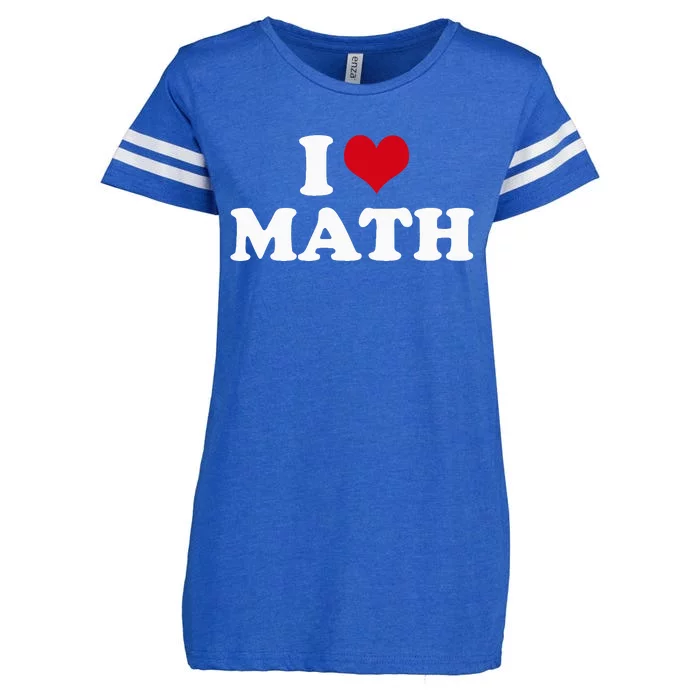 I Love Math Enza Ladies Jersey Football T-Shirt