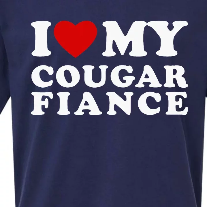 I Love My Cougar Fiance I Heart My Cougar Fiance Sueded Cloud Jersey T-Shirt