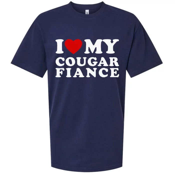 I Love My Cougar Fiance I Heart My Cougar Fiance Sueded Cloud Jersey T-Shirt