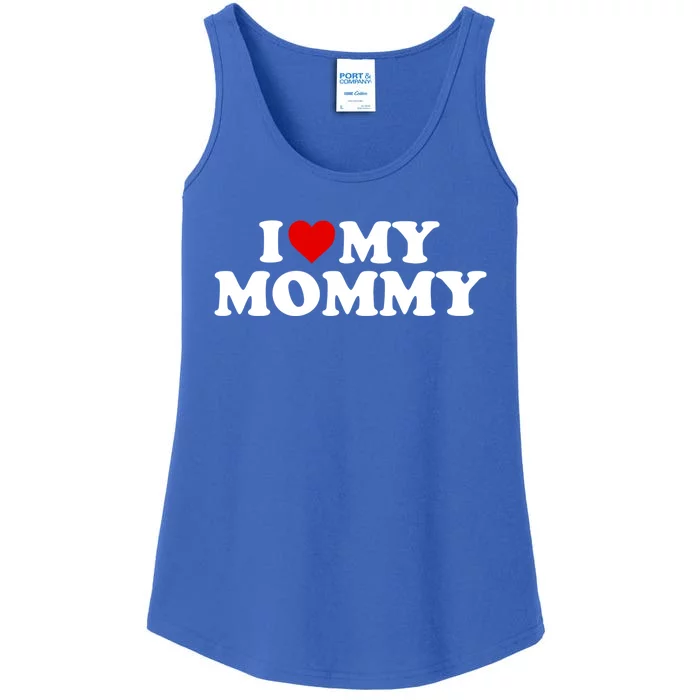 I Love My Mommy Mom Gift Red Heart Meaningful Gift Ladies Essential Tank