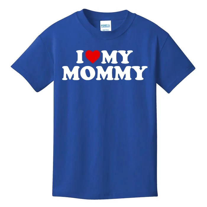 I Love My Mommy Mom Gift Red Heart Meaningful Gift Kids T-Shirt