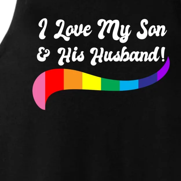 I Love My Son And His Husband! Proud Parents Lgbtq Rights Cute Gift Ladies Tri-Blend Wicking Tank