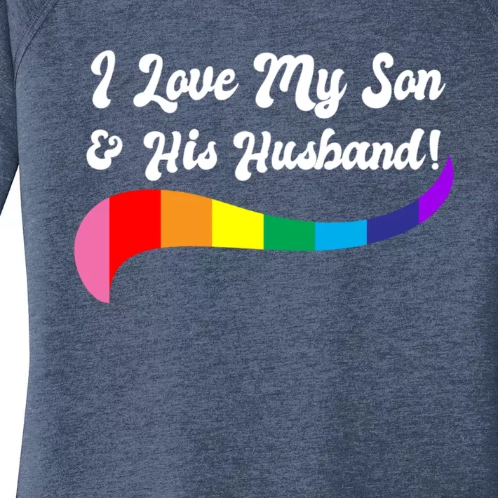 I Love My Son And His Husband! Proud Parents Lgbtq Rights Cute Gift Women's Perfect Tri Tunic Long Sleeve Shirt