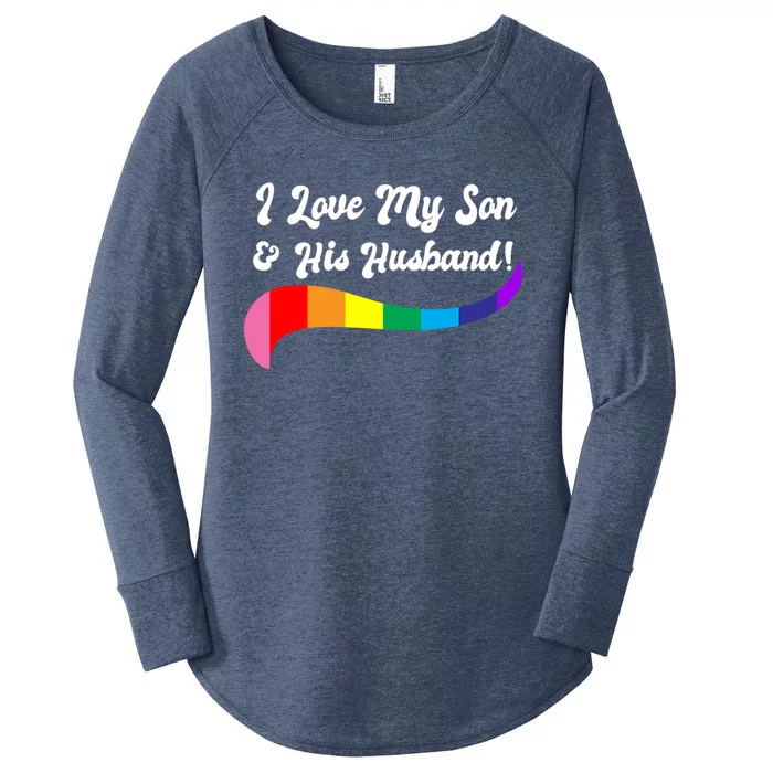 I Love My Son And His Husband! Proud Parents Lgbtq Rights Cute Gift Women's Perfect Tri Tunic Long Sleeve Shirt