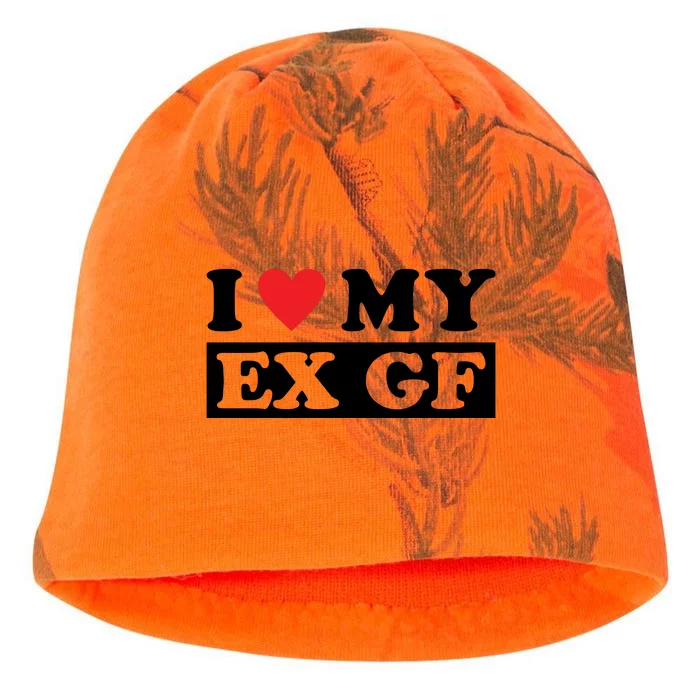 I Love My Ex GF Funny Kati - Camo Knit Beanie