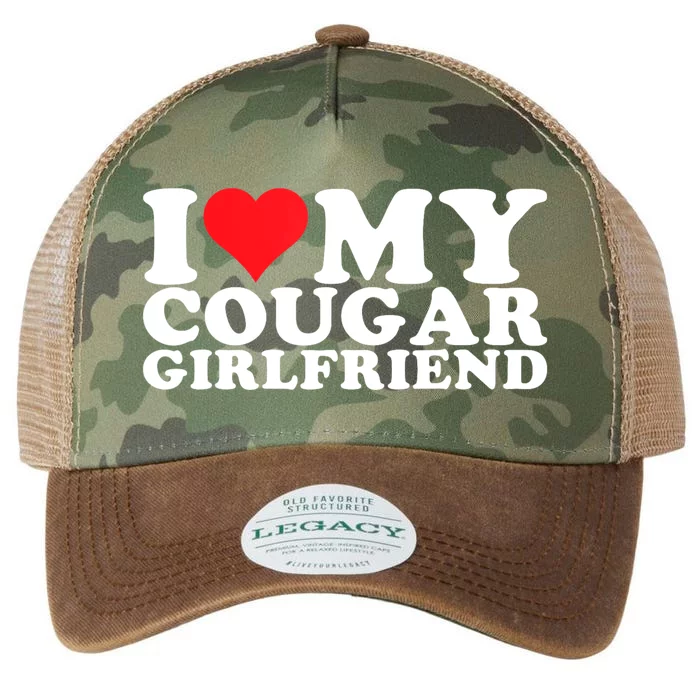 I Love My Cougar Girlfriend I Heart My Cougar Girlfriend GF Legacy Tie Dye Trucker Hat