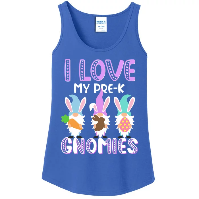 I Love My Prek Gnomies Easter Prek Teacher Gnome Gift Ladies Essential Tank