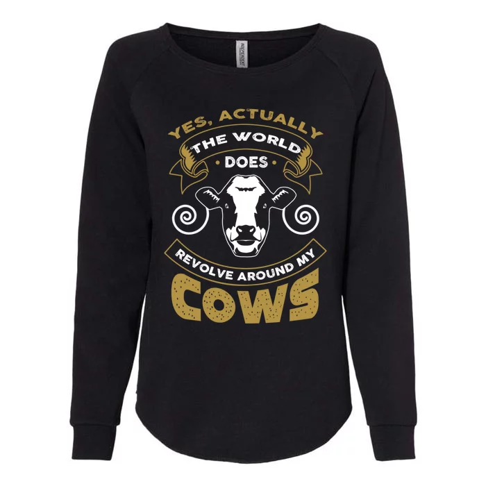 I Love My Cows Gift Funny Cows Gift Womens California Wash Sweatshirt