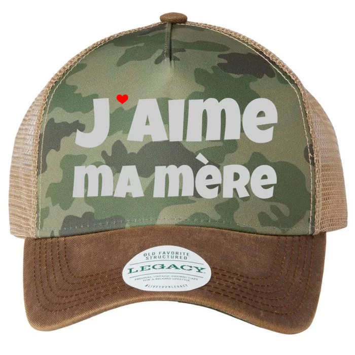 I Love My Mother In French Language Love My Mama Love Mom Cute Gift Legacy Tie Dye Trucker Hat