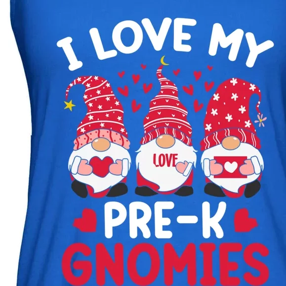 I Love My Prek Gnomies Valentines Day Teacher Gnome Cute Gift Ladies Essential Flowy Tank