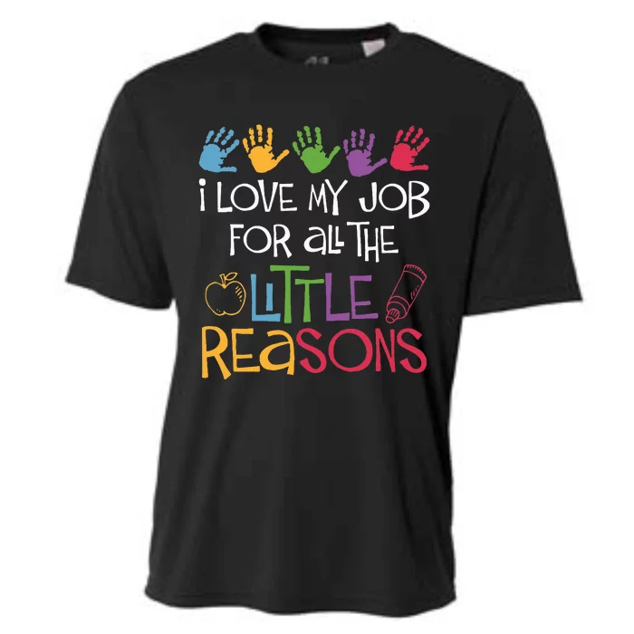 I Love My Job For All The Little Reasons Teacher Cooling Performance Crew T-Shirt