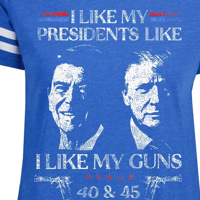 I Like My Presidents Like I Like My Guns 40 45 Enza Ladies Jersey Football T-Shirt