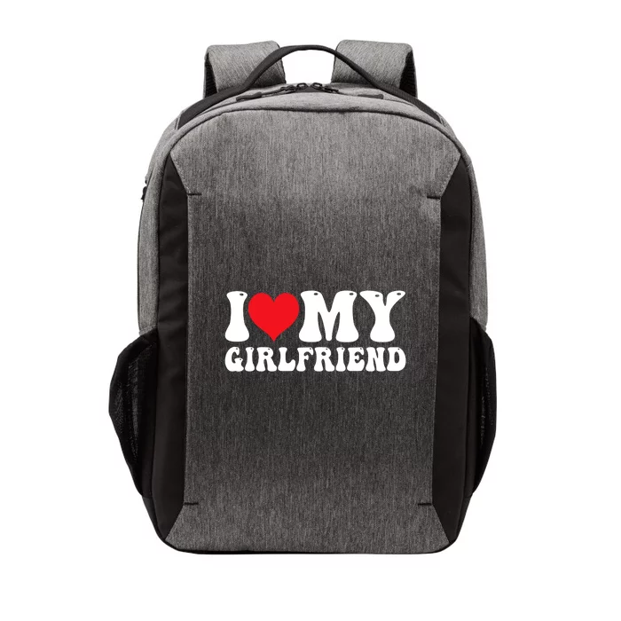 I Love My Girlfriend Heart Boyfriend Couples Vector Backpack