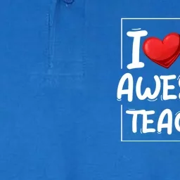 I Love My Awesome Teacher Valentines Day Matching Couple Gift Softstyle Adult Sport Polo