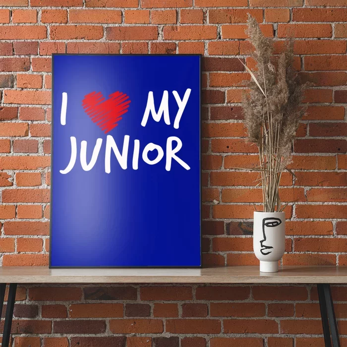 I Love My Junior Valentines Outfit Matching Son Family Gift Poster