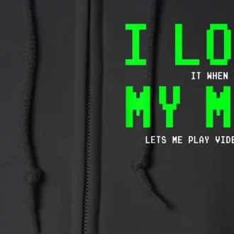 I Love My Mom Shirt Gamer Gifts For N Boys Video Games Full Zip Hoodie