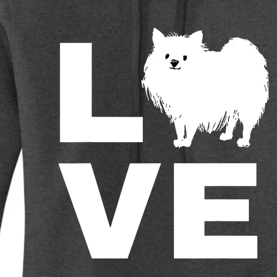 I Love My Pomeranian Dog Puppy Pet Lover Gift Women's Pullover Hoodie