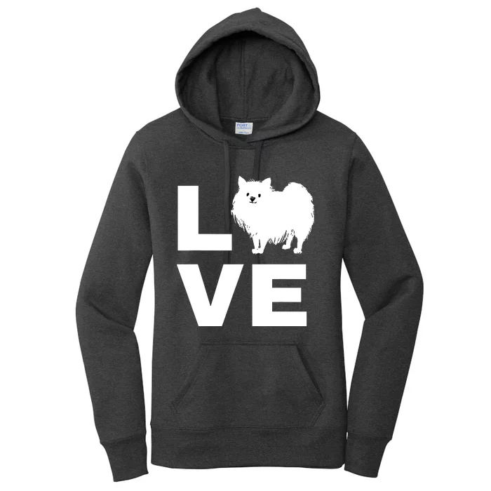 I Love My Pomeranian Dog Puppy Pet Lover Gift Women's Pullover Hoodie