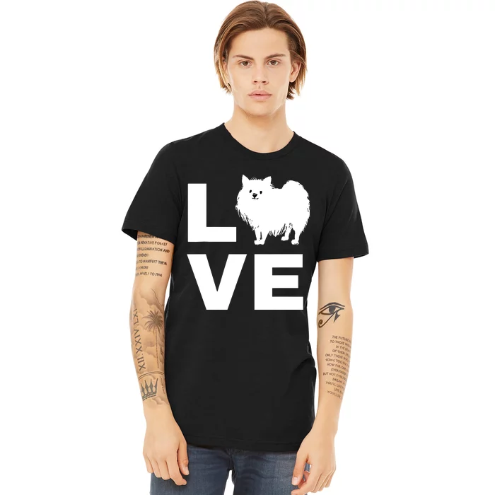 I Love My Pomeranian Dog Puppy Pet Lover Gift Premium T-Shirt