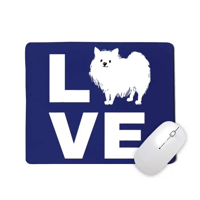 I Love My Pomeranian Dog Puppy Pet Lover Gift Mousepad