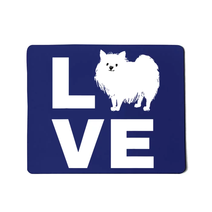 I Love My Pomeranian Dog Puppy Pet Lover Gift Mousepad