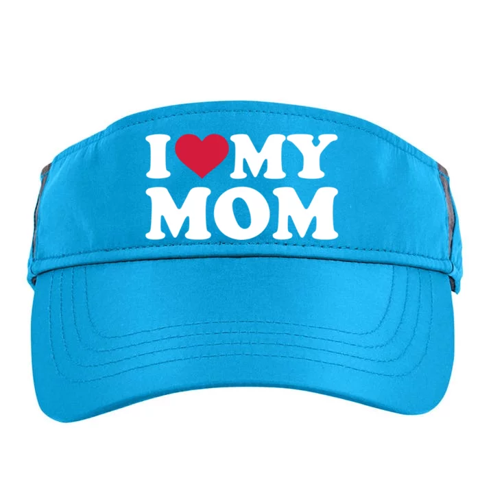 I Love My Mom Gift Adult Drive Performance Visor