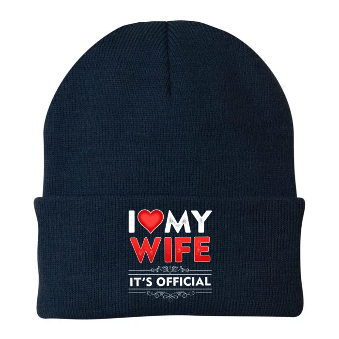 I Love My Wife Gift I Heart My Wife Love Funny Gift Valentines Meaningful Gift Knit Cap Winter Beanie