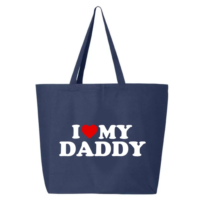 I Love My Daddy Funny Gift Red Heart Cool Gift 25L Jumbo Tote