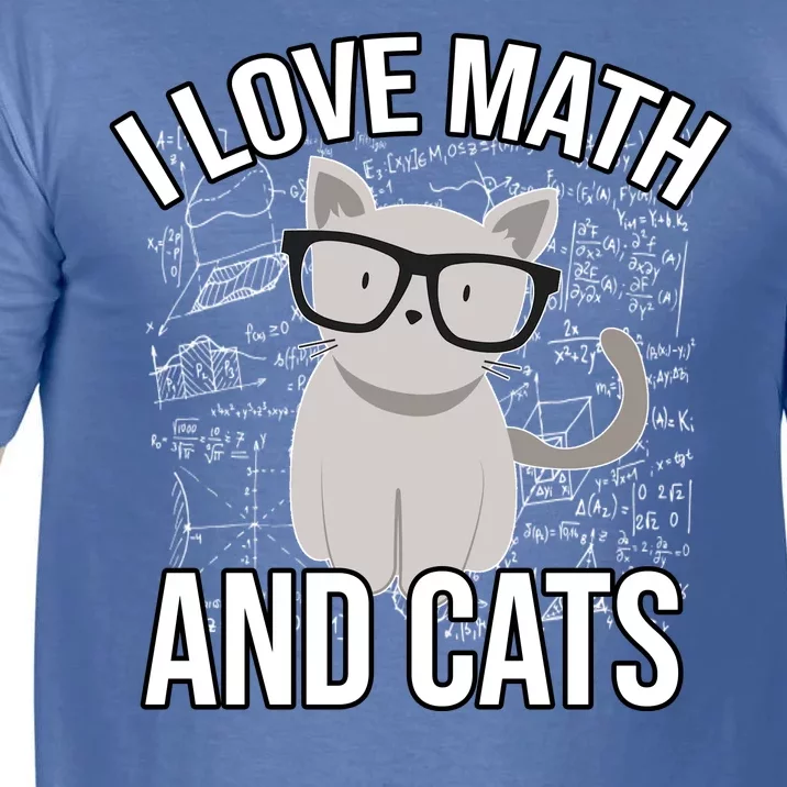 I Love Math And Cats Funny Comfort Colors T-Shirt