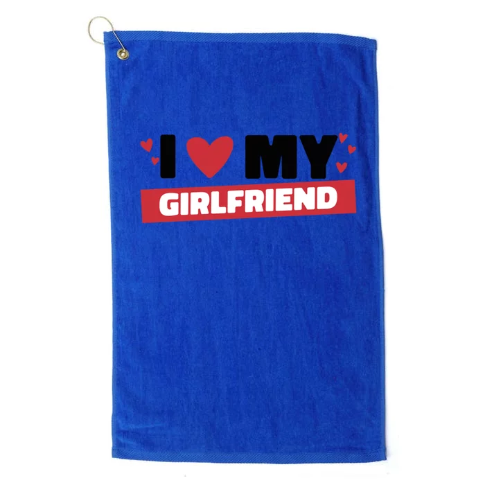 I Love My Friend Great Gift Funny Design Gift Platinum Collection Golf Towel