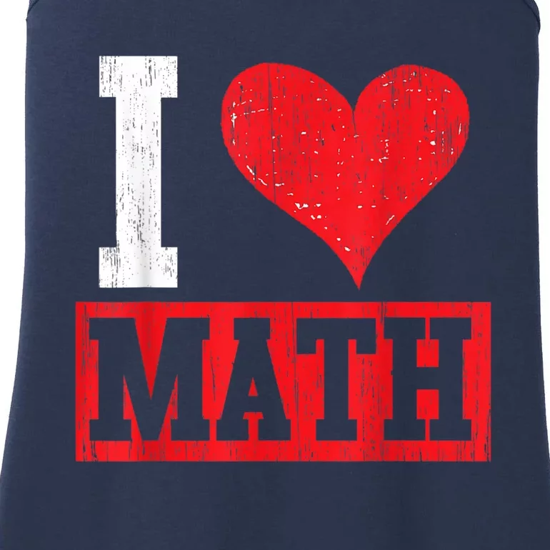 I Love Math Heart Math Ladies Essential Tank